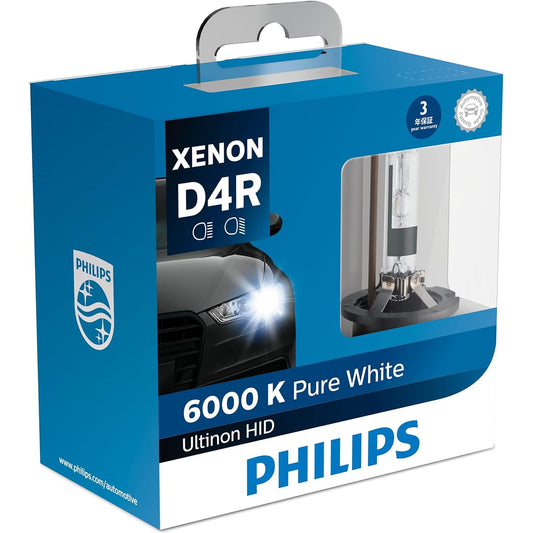 Philips Automotive Bulb & Light HID Headlight D4R 6000K 42V 35W Genuine Replacement Vehicle Inspection Compatible 3 Year Warranty PHILIPS