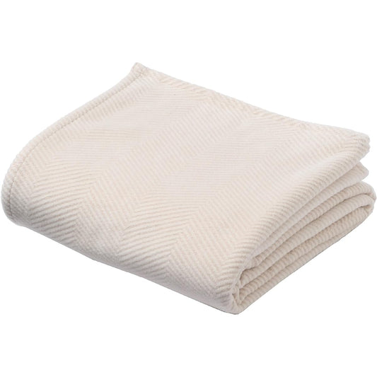 nishikawa [Nishikawa] Cotton Blanket, Single, Washable, 100% Cotton, Soft, Warm, Itelier, Made in Japan, Winter, Beige FQ09101006