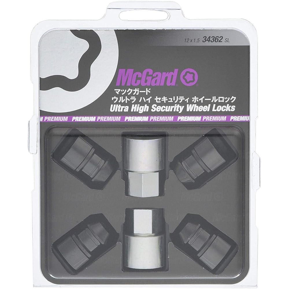 McGard MCG-34362SL Lock Nut M12X1.5 21H High Security Black MCG-34362SL