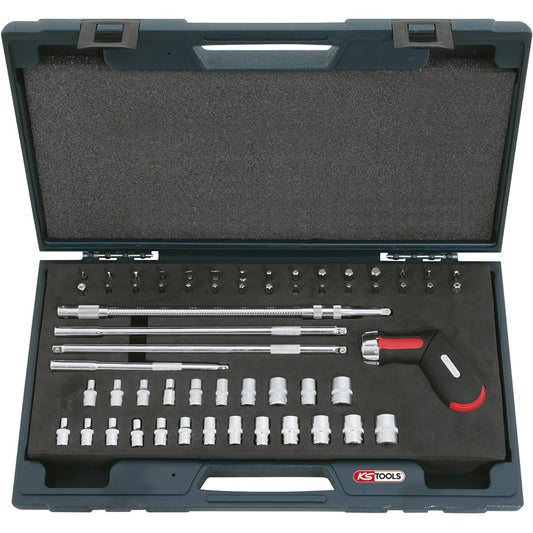 KS TOOLS GEARplus ratchet screwdriver set, 58 pcs, 1/4" GEARplus ratchet screwdriver set 58 pcs 1/4" 159.2050