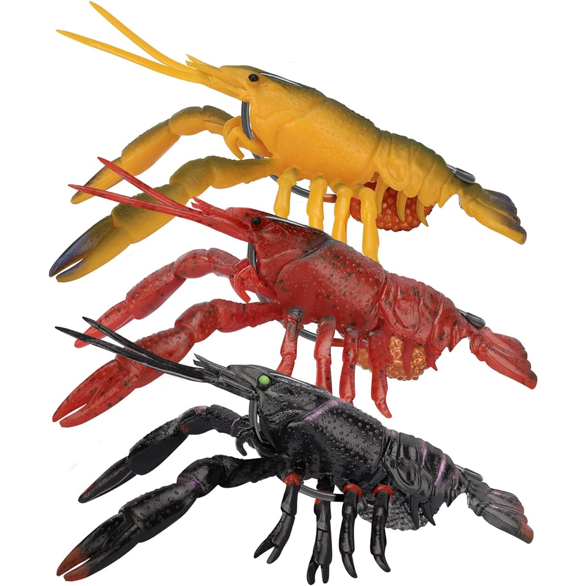 TRUSCEND [TPE/Egi] Crawfish Modeling Soft Plastic Fishing Lure Bait Bait Highly Durable Freshwater Swimbait Bass Fishing Jig Suitable for various fish such as squid, bass, trout, bluefish, flounder, etc.