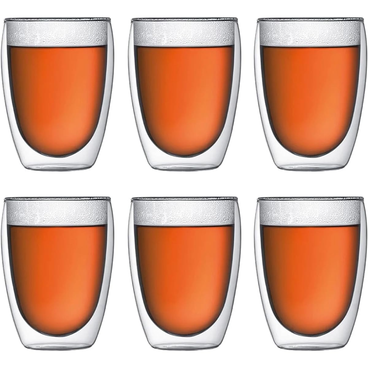 Bodum BODUM Glass Cup Tumbler PAVINA Double Wall Glass 350ml Set of 6 Heat/Cold Retention Double Structure Microwaveable Ovenable Dishwasher Safe [Genuine Product] 4559-10-12J