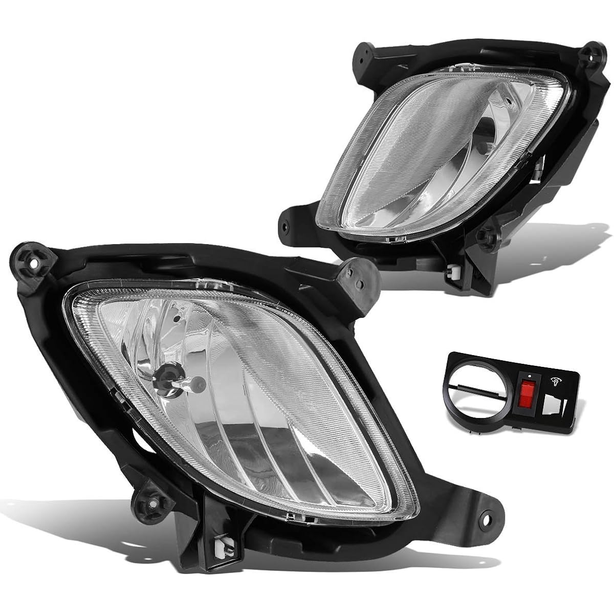 DNA Motoring FL-ZTL-130-CH Fog Lump Switch Driver & Enhance visibility on the passenger side [10-12 Coupe compatible]
