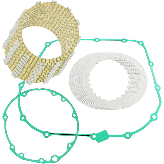 Caltric Clutch Friction Plate with Gasket Kit Compatible with Honda Vt1100C2 Shadow Ace 1100 1995-2001