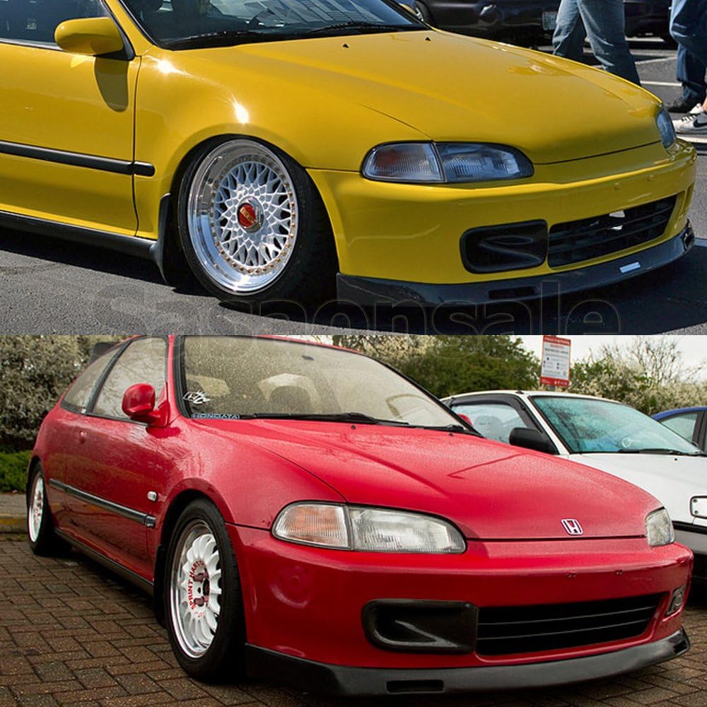 GT -SPEED -JS Style PU Front Bumper Caliper Effects (A Pair) -1992-1995 type Honda Civic Coupe Hatchback 2 Doors/3 Doors