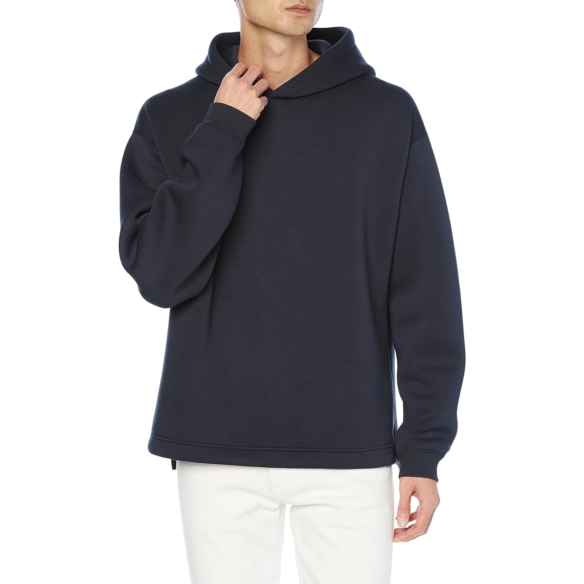 [Beam Slights] Hooded Sweatshirt Cardboard Knit Basic Parka Men's