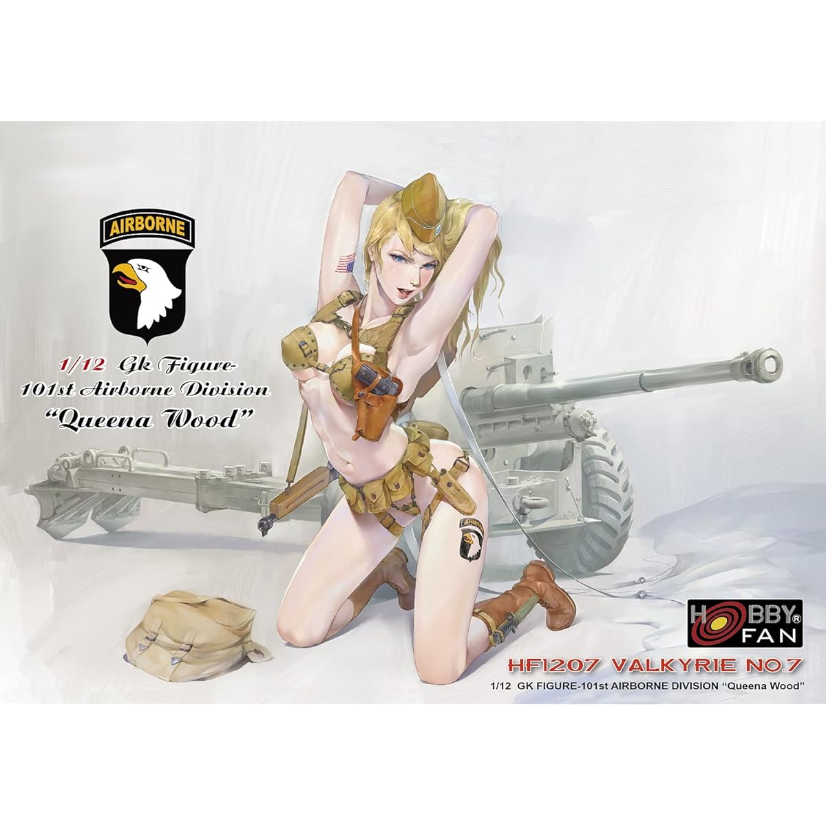 Hobby Fan 1/12 US Army 101st Airborne Division Valkyrie Queena Wood Resin Kit HF1207