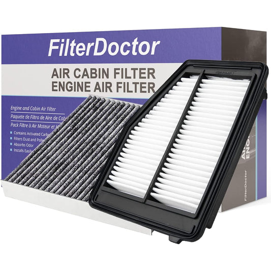 FilterDoctor CF10134 CA11113 For Air Cabin and Engine Filter Combo Honda 17220-R1A-A01