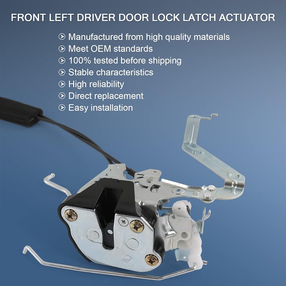 DICMIC Front Left Left Left Arrock Latch Actuator 2001-2007 Toyota Sequoia 2005-2006 Toyota Tandra Double Cub replacement # 69304-0C010