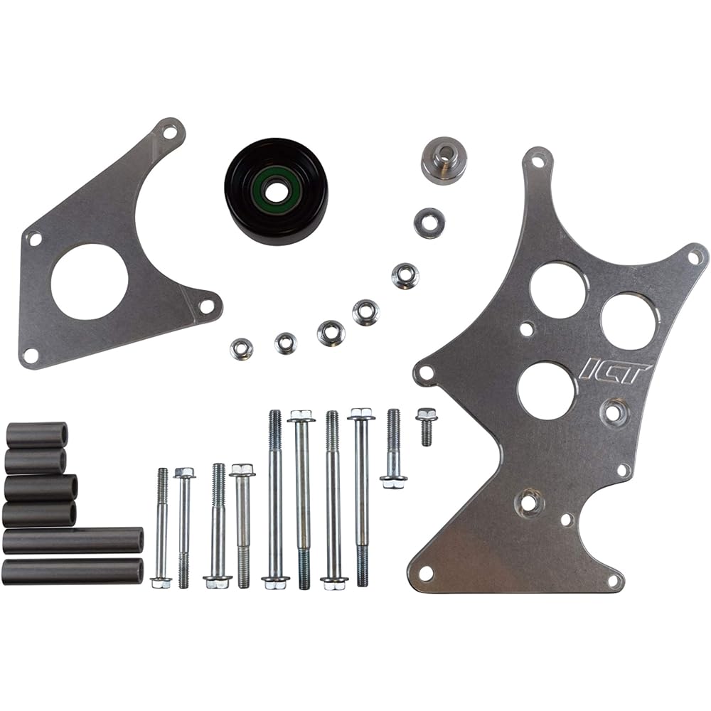 ICT Billet High Mount LS Alternator & Power Steering Pump Bracket Accessories Kit LQ4 LQ9 Track LSX 551362-3