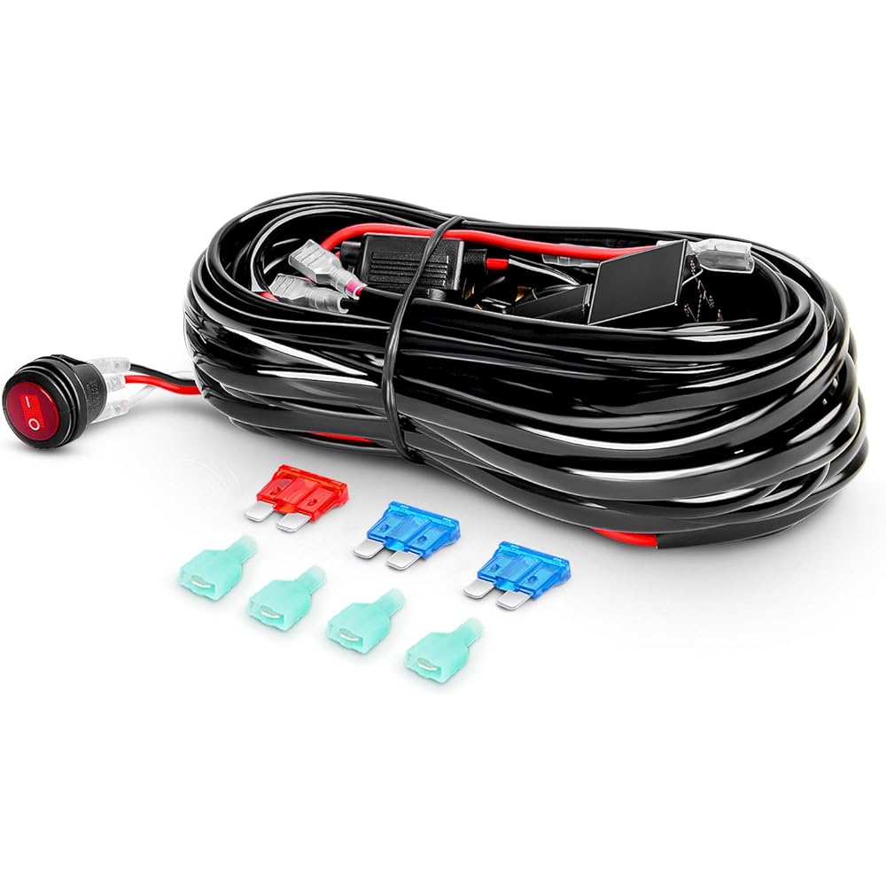 NILIGHT ZH008 2 pieces 6.5 inch 36W Frad bar LED work driving light off -road wiring harness
