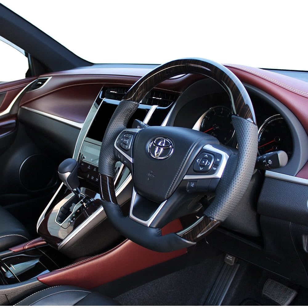 REAL Steering [Harrier (60 series)] Premium Series Black Wood U60-BKW-BK