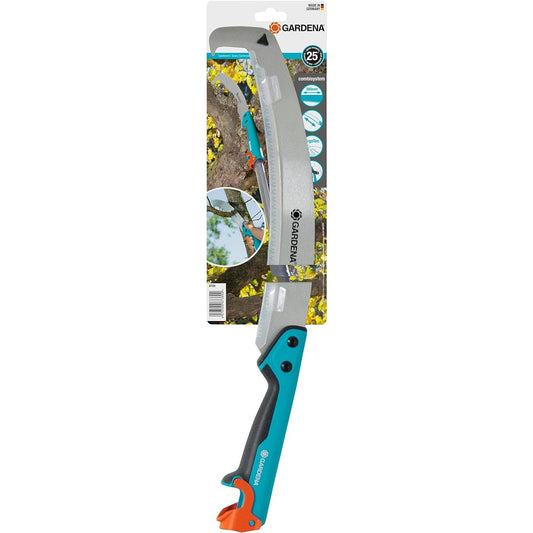 GARDENA Gardening Saw, Curved Blade Type, Made in Germany, Combi System, Turquoise, Blade Length 31.5cm, 300PP 8738-20