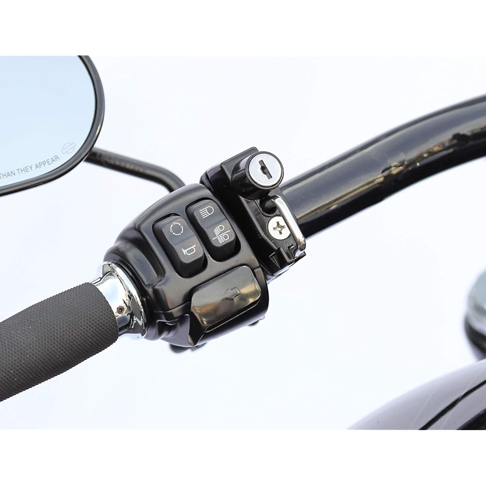 Kijima Motorcycle Bike Parts Helmet Lock Universal Lever Holder Type Compatible with Harley-Davidson Steel Black Finish HD-05149