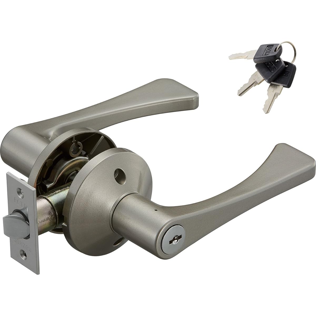 Matsuroku Lever Lock Ekure Dual-use Replacement Barrier-Free Lever Lock Partition Lock with Key EL5060-35M-NS N Silver