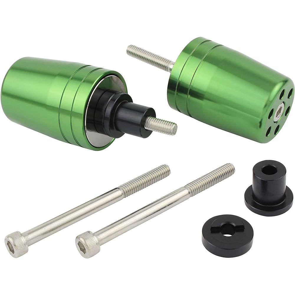 POSH Motorcycle Supplies Ultra Heavy Bar End NINJA H2-SX and Others M6 Type for Kawasaki Genuine Handlebars Light Green 031689-18-10