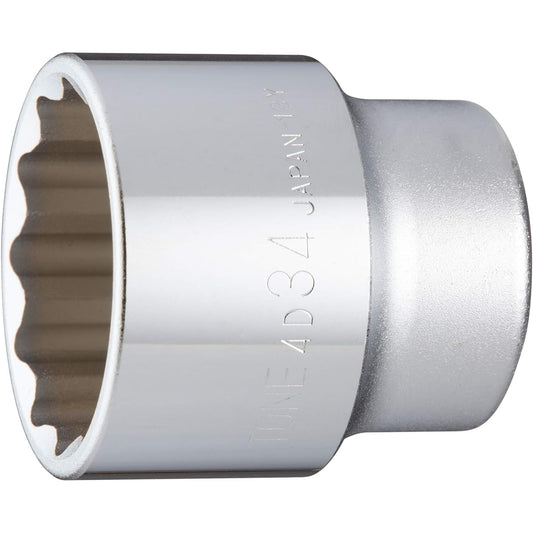 TONE socket (12 squares) HP4D-34 Drive angle 12.7mm (1/2") Width across flats 34mm