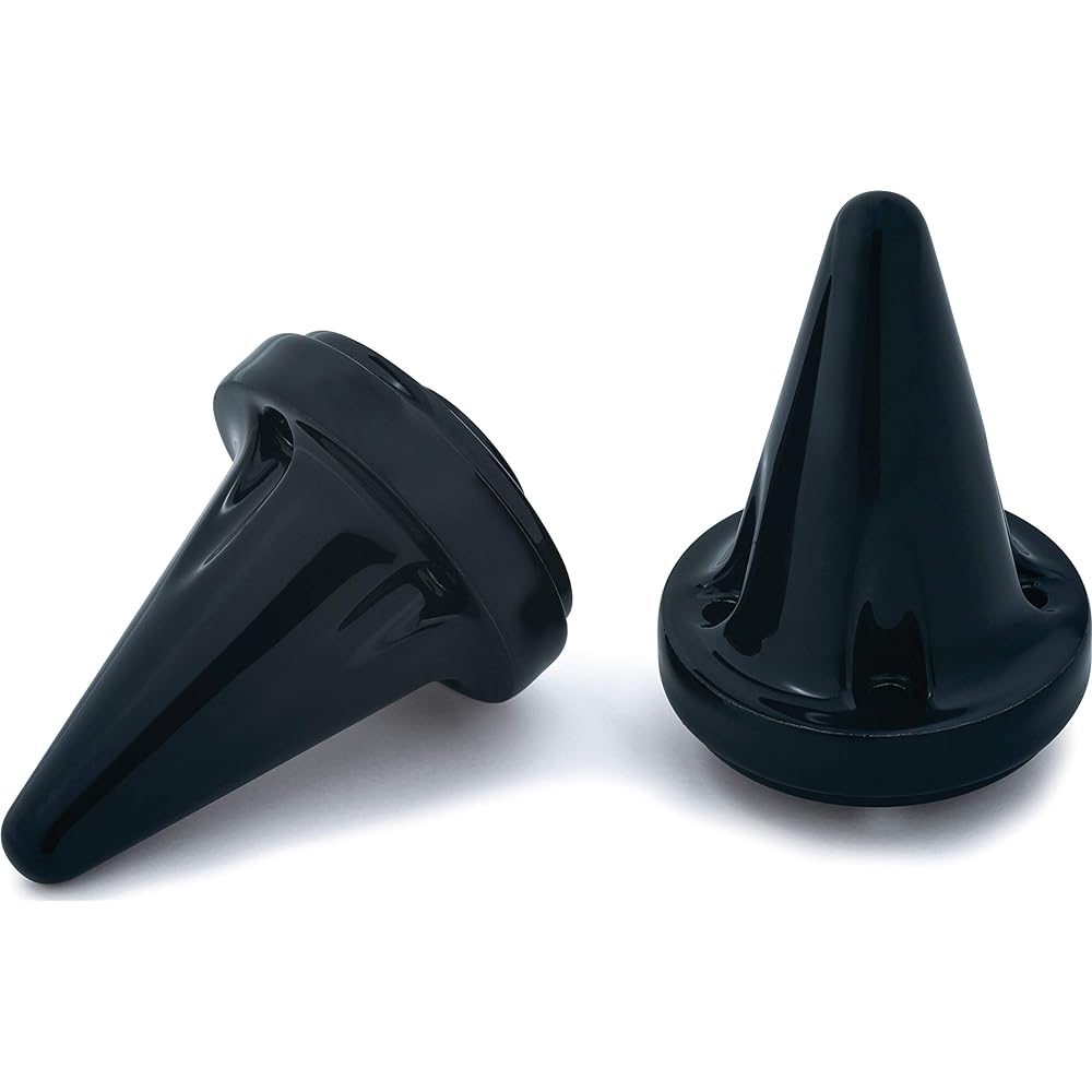 Clear Blue Kuryakyn Stiletto End Caps for ISO Grips Black 6359