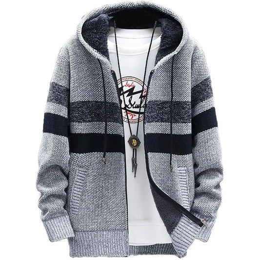 [emptio] Hooded Border Knit Jacket Men's