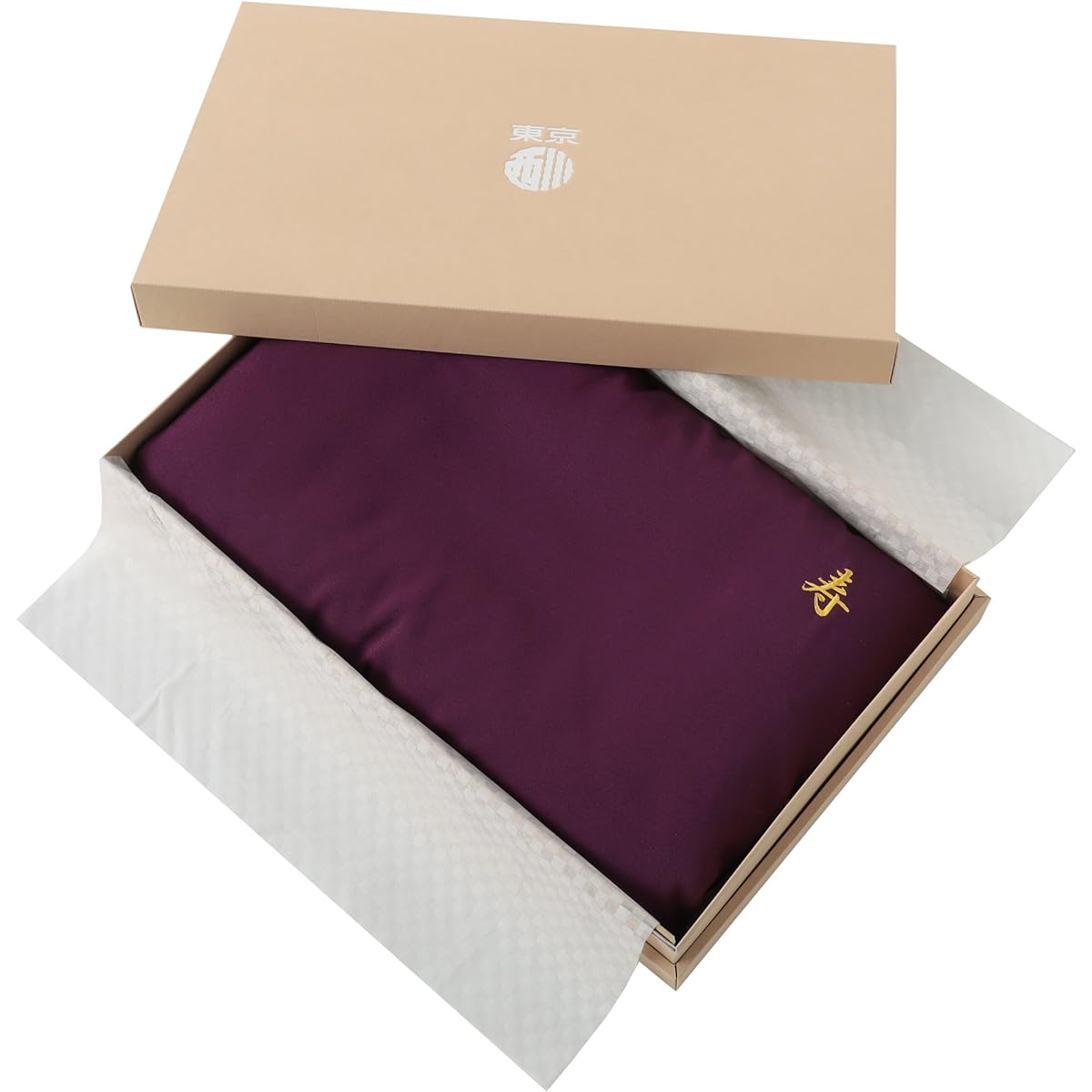 nishikawa [Nishikawa] Celebration Pillow 55X35cm Kishou Koki Longevity Gift Box Adjustable Height Neck and Shoulder Friendly Structure Includes Pillow Cover Made in Japan Purple (Purple) EH88102036PL
