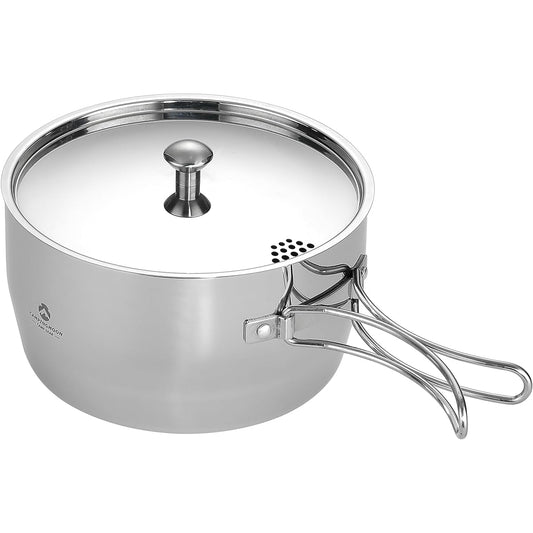 CAMPING MOON Camping Outdoor One Hand Pot Stainless Aluminum Full Three Layer Steel 2.0L CC-18