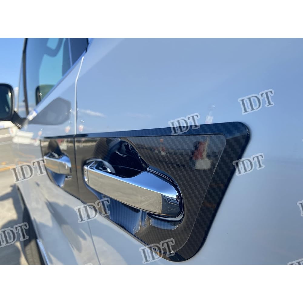 IDT mini cloth included Toyota New 30 Series Alphard Vellfire Door Handle Cover Protection Garnish Knob Outside Bowl Cover Full Cover Early Late 8P Set (Plated Handle Cover)