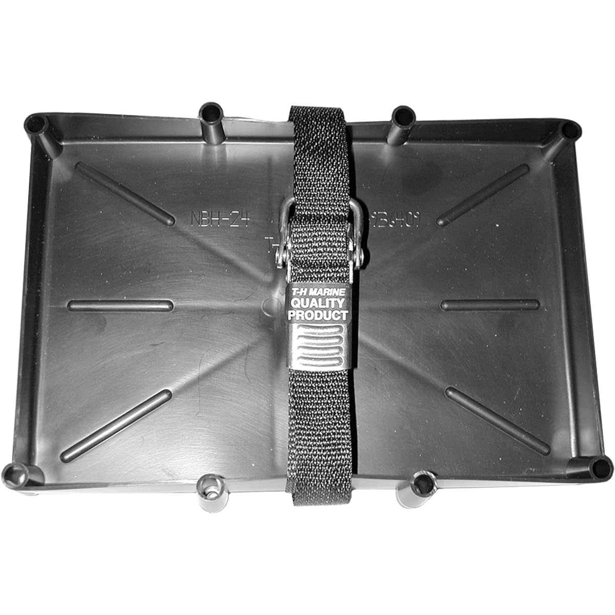 T. H. MARINE NBH-31-SSC-DP Battery Holder Tray Stainless Steel Buckle 31 Series