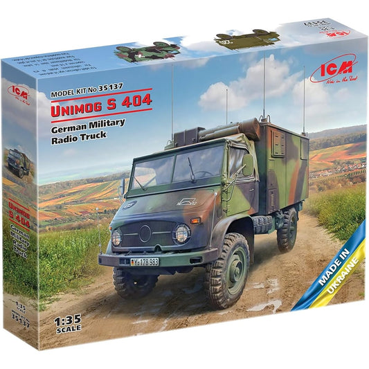 ICM 1/35 German Unimog S 404 Radio Truck Plastic Model 35137