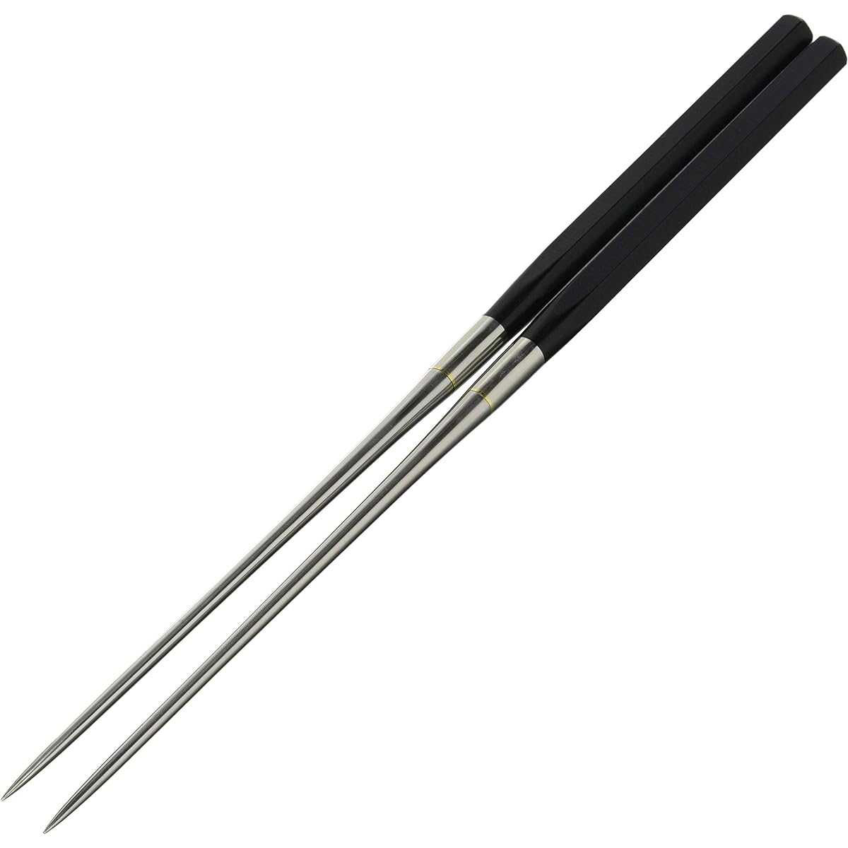 Kaneguchi Manufacturing Genuine Stainless Steel Black Plywood Hexagonal Handle Chopsticks 150mm 2115 Japan BML1603