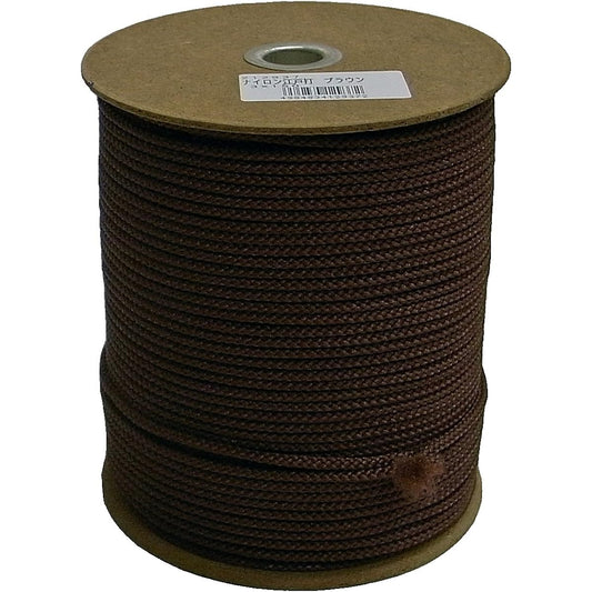 Matsuura Kogyo Nylon Edo String Thickness Approximately 3mm Length 150m Brown Bobbin Winding