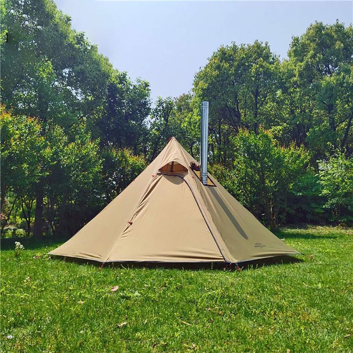Kadahis One Pole Tent for 3-4 People, Ultra Lightweight, 1.46kg, Easy to Set Up, For Disaster Prevention, Outdoor Equipment, For Camping, Beach, Cherry Blossom Viewing, Sports Days, Mountain Climbing, Includes Chimney Hole Guard