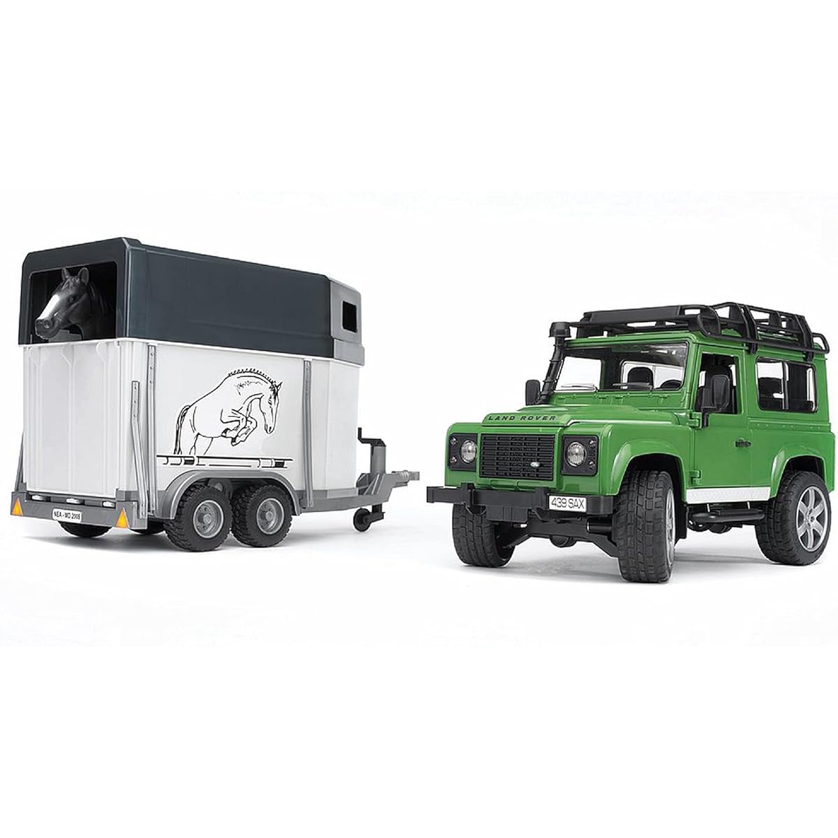 Bruder Land Rover Def. Wagon & Horse Trailer BR02592