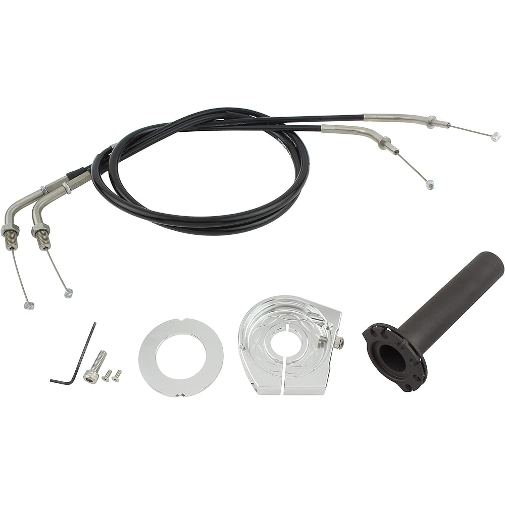 POSH Motorcycle Supplies Sleeve Slim Line High Throttle Kit Silver ZRX1200 Daeg 072567-S1