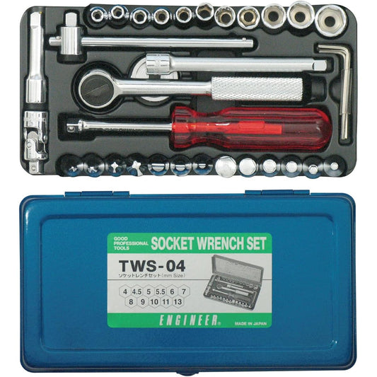 ENGINEER Engineer Socket Wrench Set 34 Piece Set TWS-04
