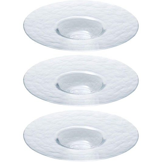 Toyo Sasaki Glass Bowl with Orbit Rim Made in Japan Approx. φ27.0 x 4.5cm 46155 3 pieces
