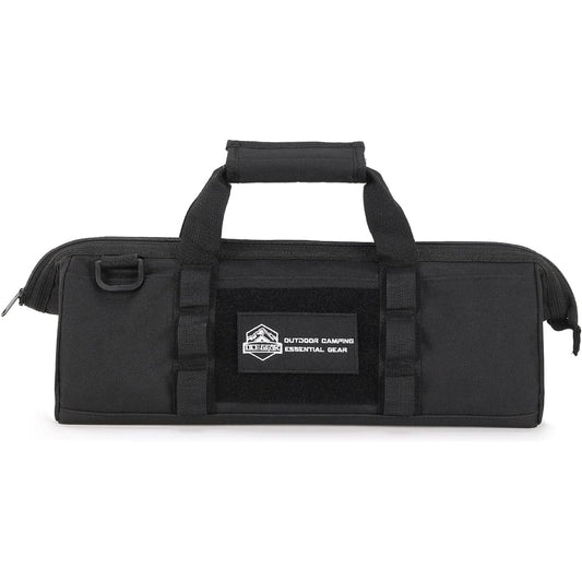 FUJIKAZE Outdoor Peg Bag Peg Case Camping Equipment Storage Bag Waterproof Peg Bag Peg Storage Bag Tool Bag Tool Box Waterproof (Black)