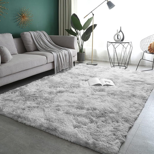 Rug carpet 120x160cm Total thickness approx. 5.5cm Stylish Scandinavian style shaggy rug Extra thick urethane foam 15mm Washable rug Non-slip Soft to the touch Soundproofing carpet Comfortable to use all seasons Rectangular ROCYJULIN (light gray approx.