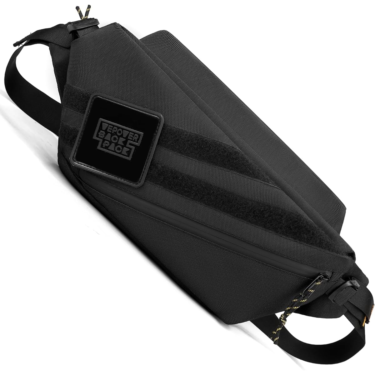 YOWUBA Body Bag, Men's, Large Capacity, Shoulder Bag, Waterproof, Shoulder Bag, Commuting to School, Commuting, Leisure, Sports, Bicycle, Crossbody Bag, Body Bag (Black)