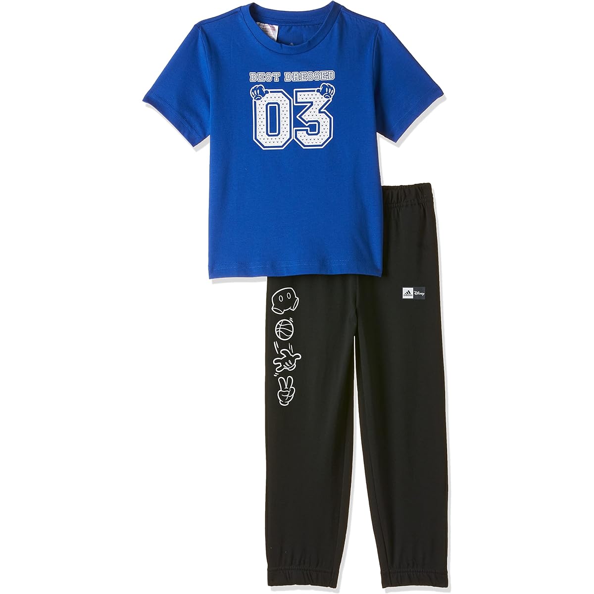 [Adidas] Top and Bottom Set Kids Disney T-shirt & Pants 29281