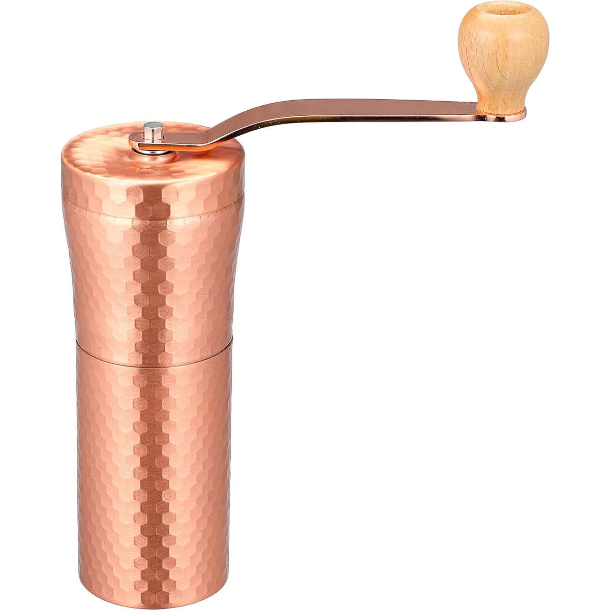 Kawasaki Synthetic Resin Hand Ground Coffee Mill MILLU Copper Coffee Grind Hammered Made in Japan MI-034