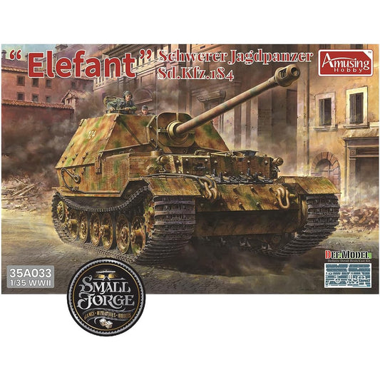 Amusing Hobby 1/35 German Heavy Tank Destroyer Elephant Full Interior Plastic Model AMH35A033