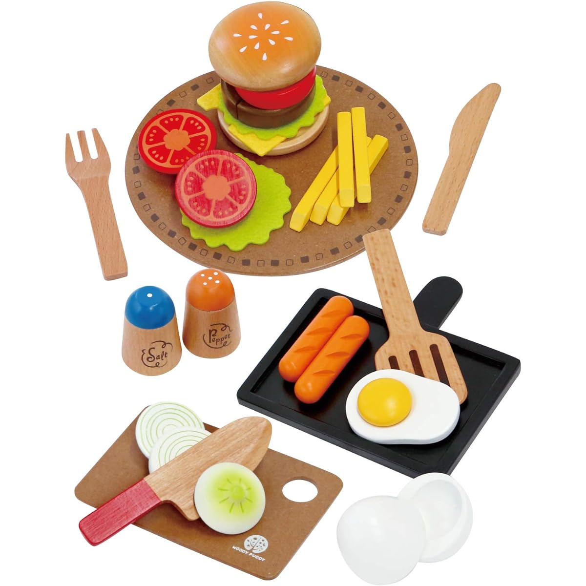 First Play House Western Restaurant Set Magnet Wooden Toy Educational Toy Play House Woody Puddy