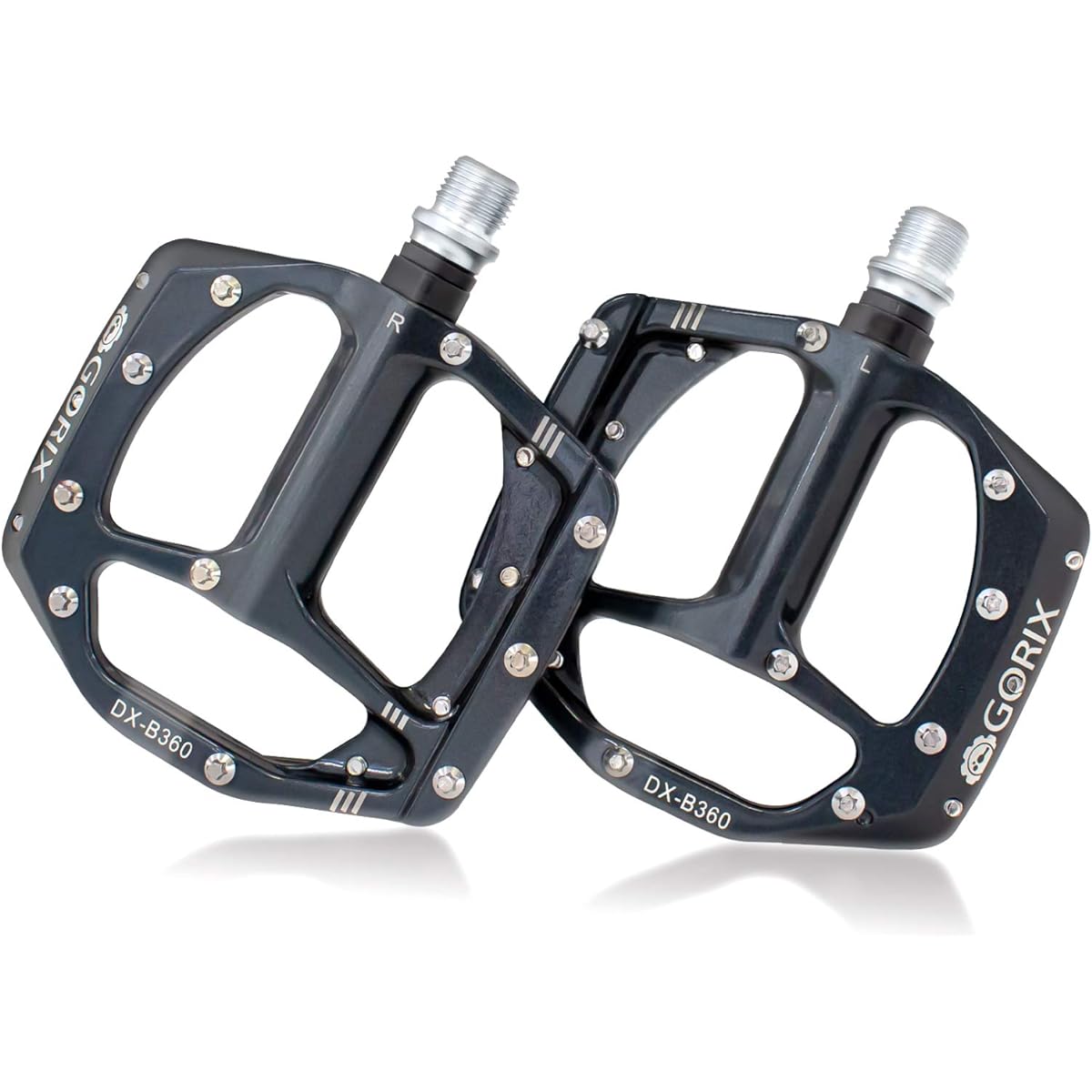 GORIX Bicycle Pedals (B360) Wide Road Bike Cross Bike MTB Bicycle Anti-Slip Flat Pedals