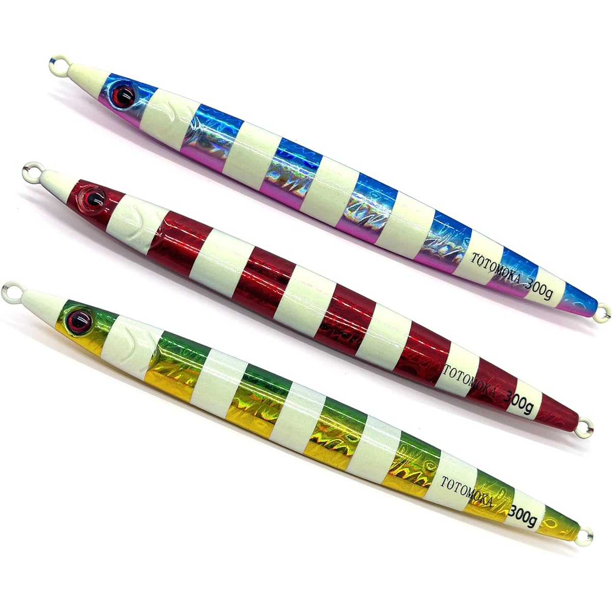 TOTOMOKA Metal Jig Lure Set of 3 200g 250g 300g Hairtail Bluefish Hairtail Sea Fishing Boat Fishing Jig Mid-Deep Sea Jigging Slow Jigging