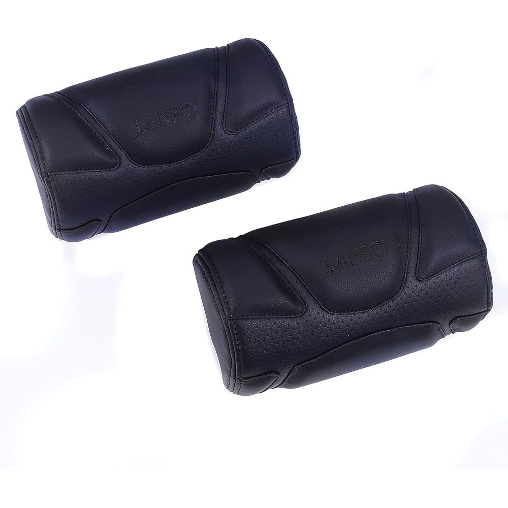 LANBO NECK PAD TYPE VOID (Set of 2) Black leather x black stitch neck pad General purpose Prius 50 series Hiace 200 series 1 type 2 type 3 type 4 type VOID-NP-BK