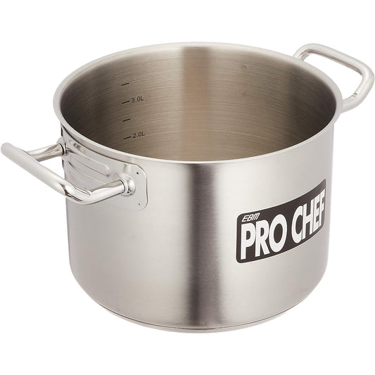 EBM 18-8 Pro Chef IH Half Body Pot 20cm Without Lid