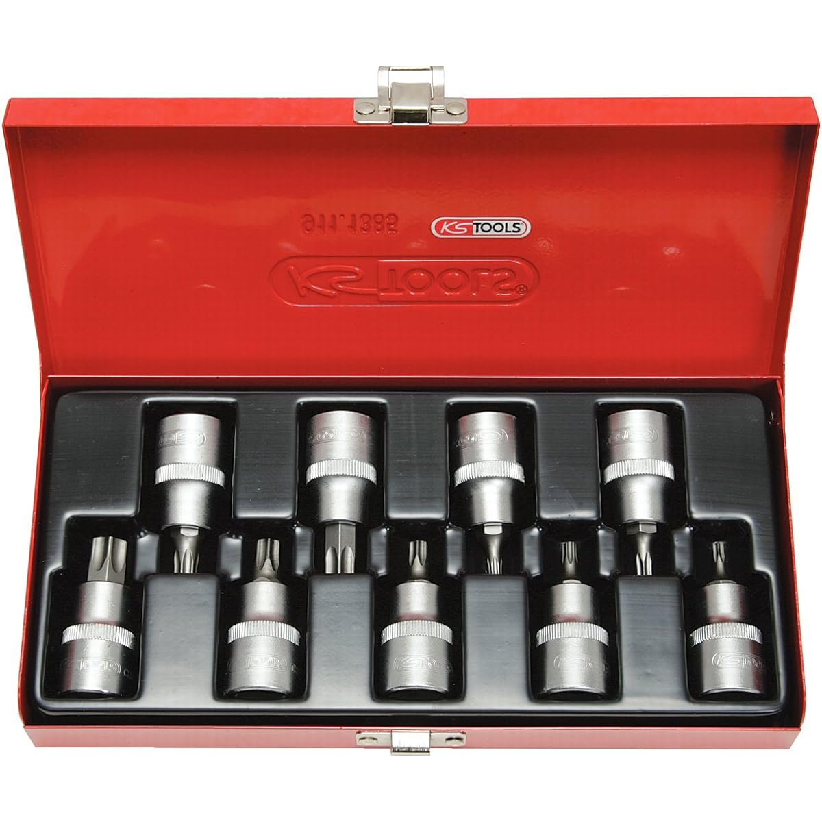 KS TOOLS TX bit socket set tamperproof 9 pcs 1/2" TB20-TB60 911.1386