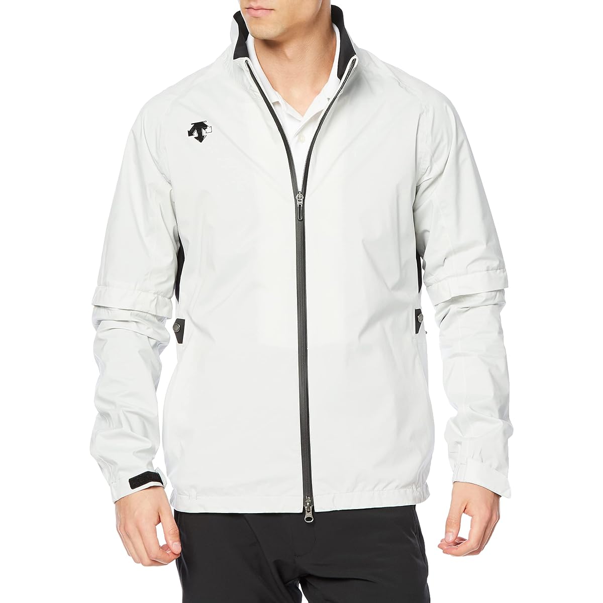 [DESCENTE] Rainwear, Water Pressure Resistance 20,000mm, Breathable, Water Repellent Jacket, Stretch, Ventilation, Storage Bag Included, Rainy Weather, Golf, DGMTJF00 Men's