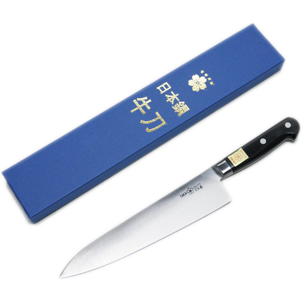 Made in Japan Sakai Ishifuji Sakura Seal Japanese Steel Gyuto Knife 210mm