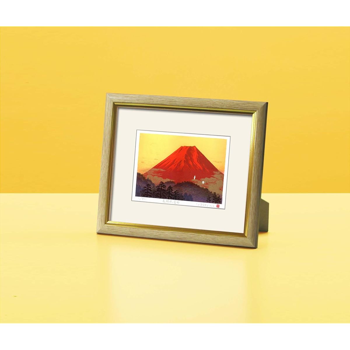 Kotaro Yoshioka silk print frame inch Tokkaru Red Fuji 44876